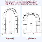 ART TO REAL Outdoor Flower Garden Arch Trellis / Wedding Decoration Arch / Birthday Party Festival Decoration / Durable Steel Garden Arbor