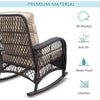 Outdoor Wicker Rocking Chair/Patio Rattan Single Conversation Chair