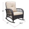 Outdoor Wicker Rocking Chair/Patio Rattan Single Conversation Chair
