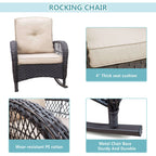 Outdoor Wicker Rocking Chair/Patio Rattan Single Conversation Chair