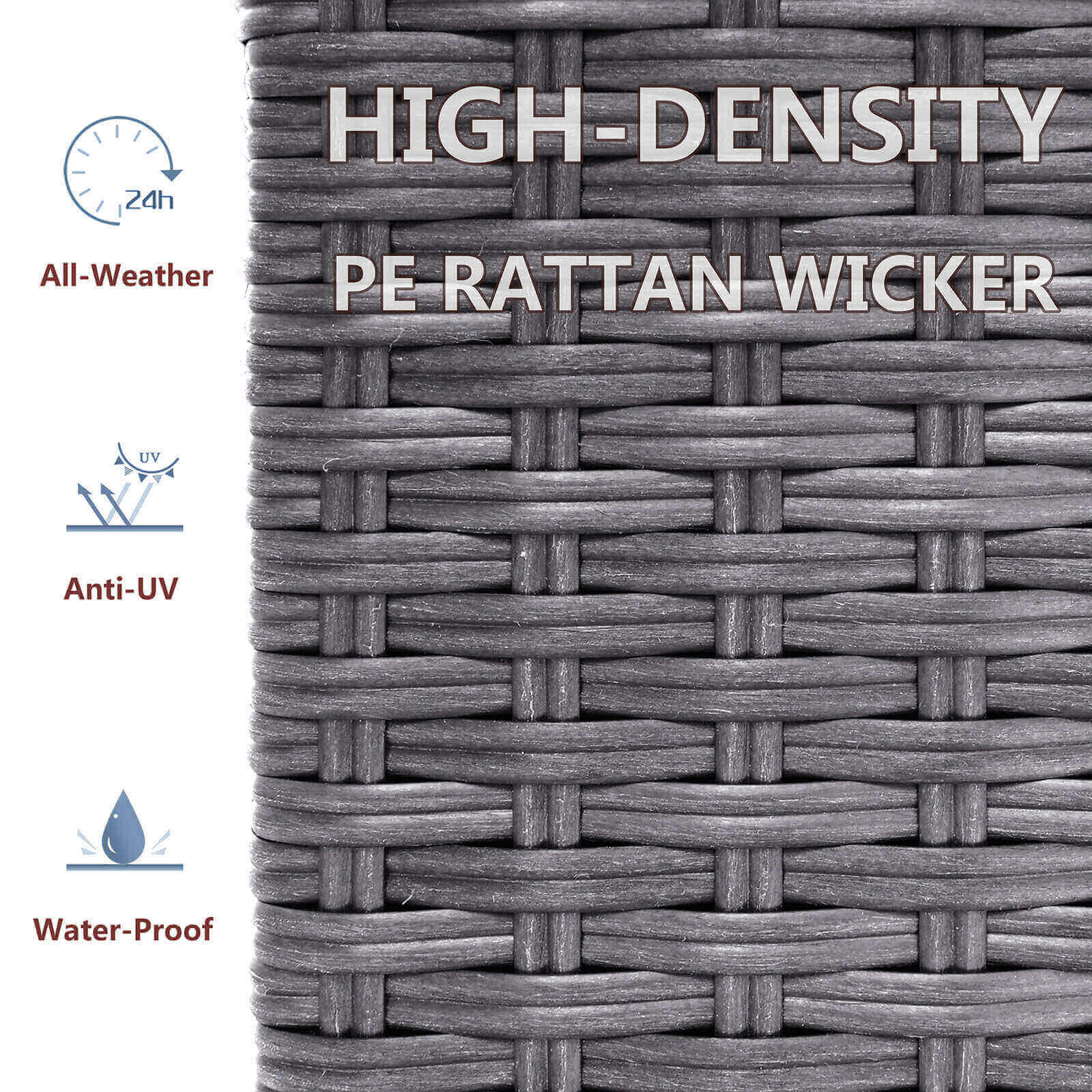 Arttoreal Outdoor Patio Furniture Adjustable Wicker Recliner / Recliner Chair with Aluminum Frame and Soft Waterproof Cushions