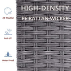 Arttoreal Outdoor Patio Furniture Adjustable Wicker Recliner / Recliner Chair with Aluminum Frame and Soft Waterproof Cushions