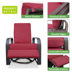 Outdoor Wicker Swivel Recliner / 360-Degree Swivel Recliner Lounge Chair/ Patio Furniture Chair